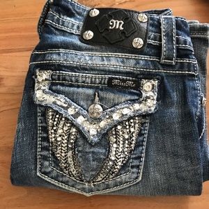 Rhinestone Wings Miss Me Jeans
